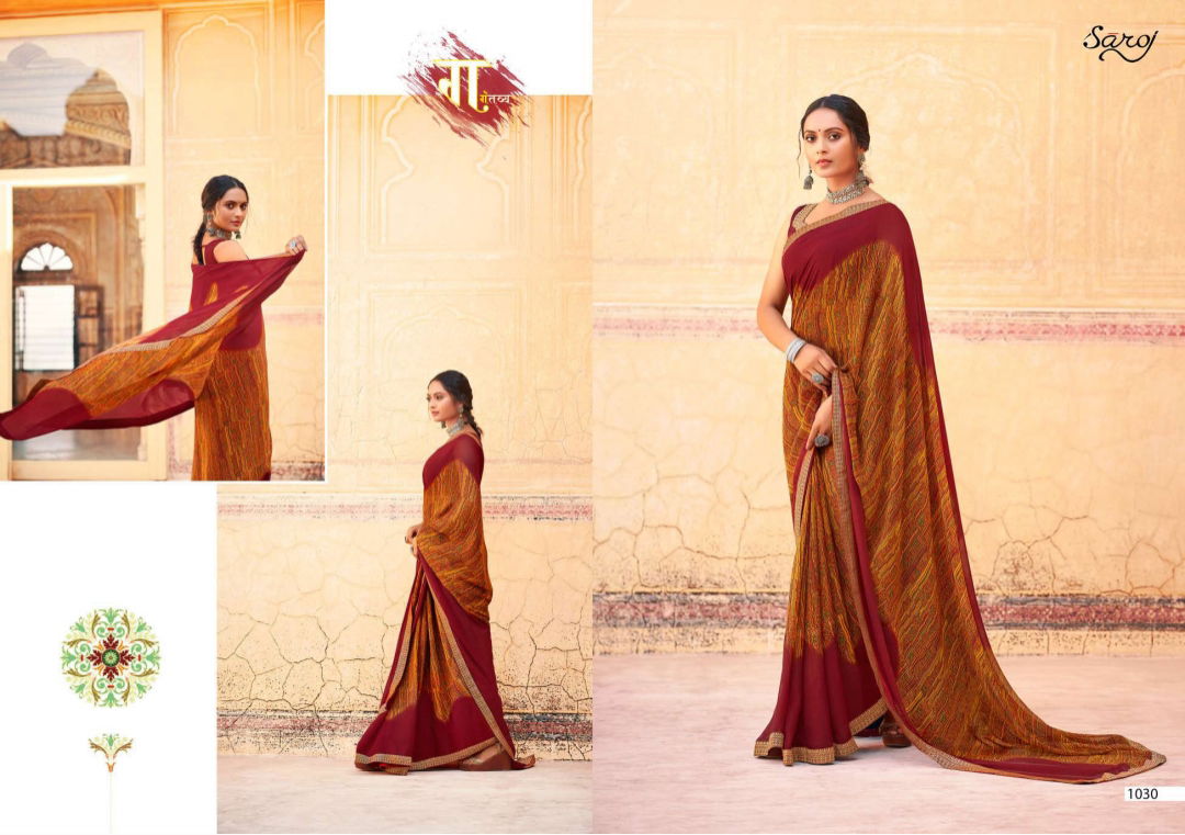 Saroj Victoria 3 Printed Ethnic Wear Georgette Designer Saree Collection